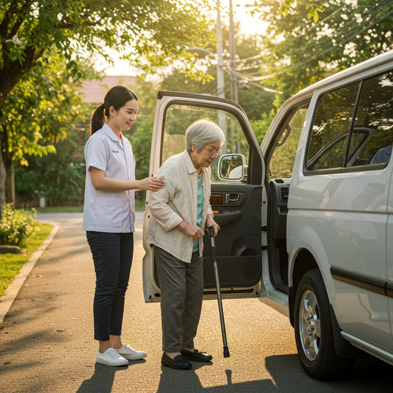 หมดห่วงทุกเดินทาง ด้วยบริการรับส่งผู้สูงอายุ อุ่นใจ ปลอดภัย