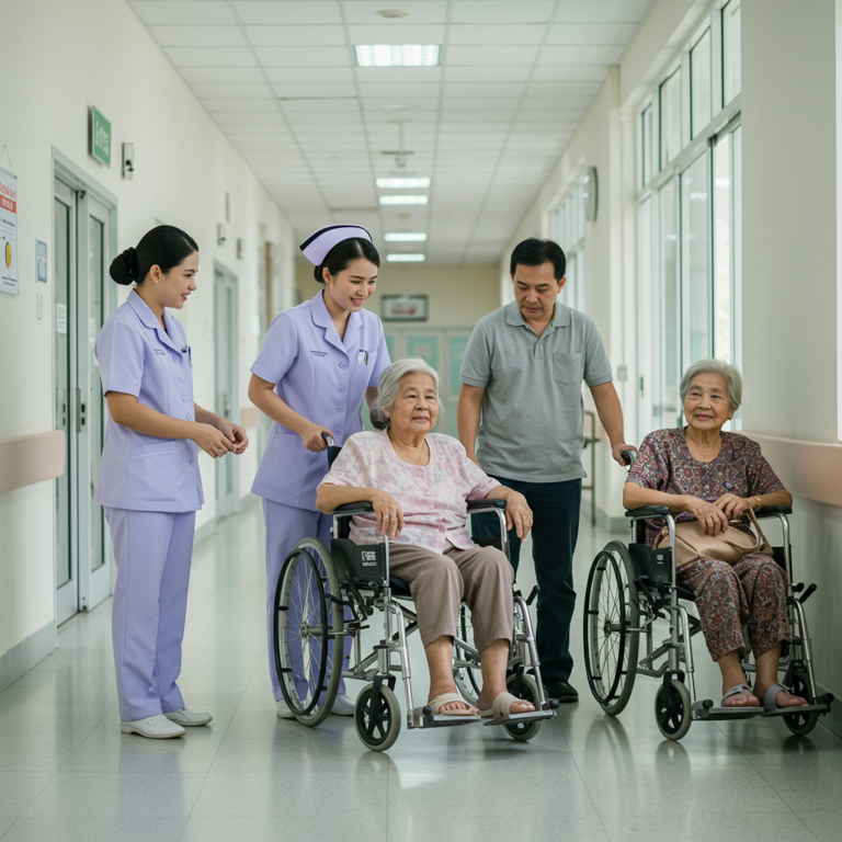 รถเข็นเคลื่อนย้ายผู้ป่วย ต่างจากรถเข็นผู้สูงอายุไหม เลือกอย่างไรดี